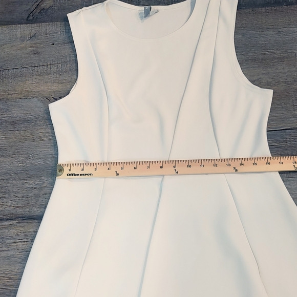 🤍ASOS Ivory A-line Dress With Pleat Detail - Picture 7 of 14